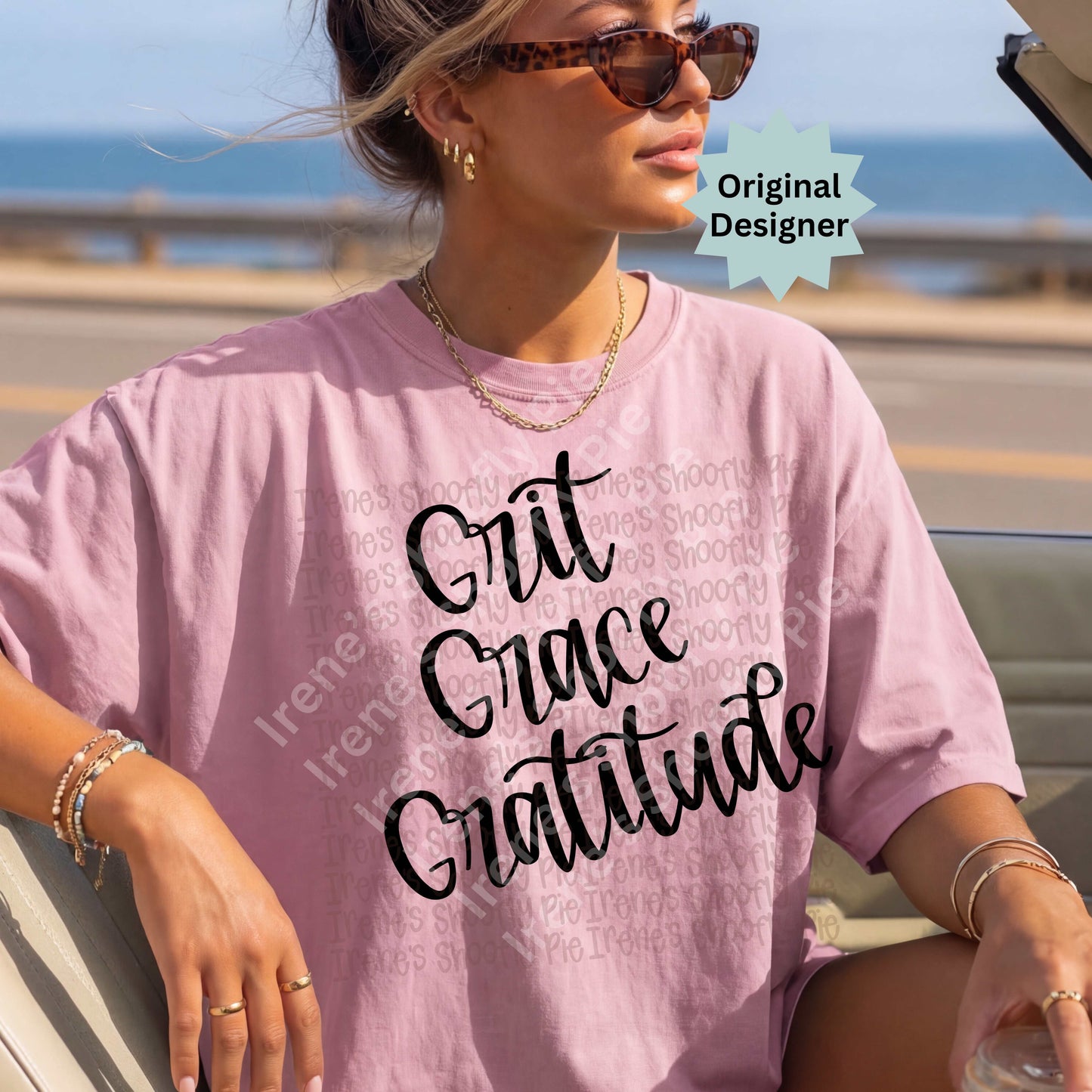 Grace Grit Gratitude t-shirt PNG