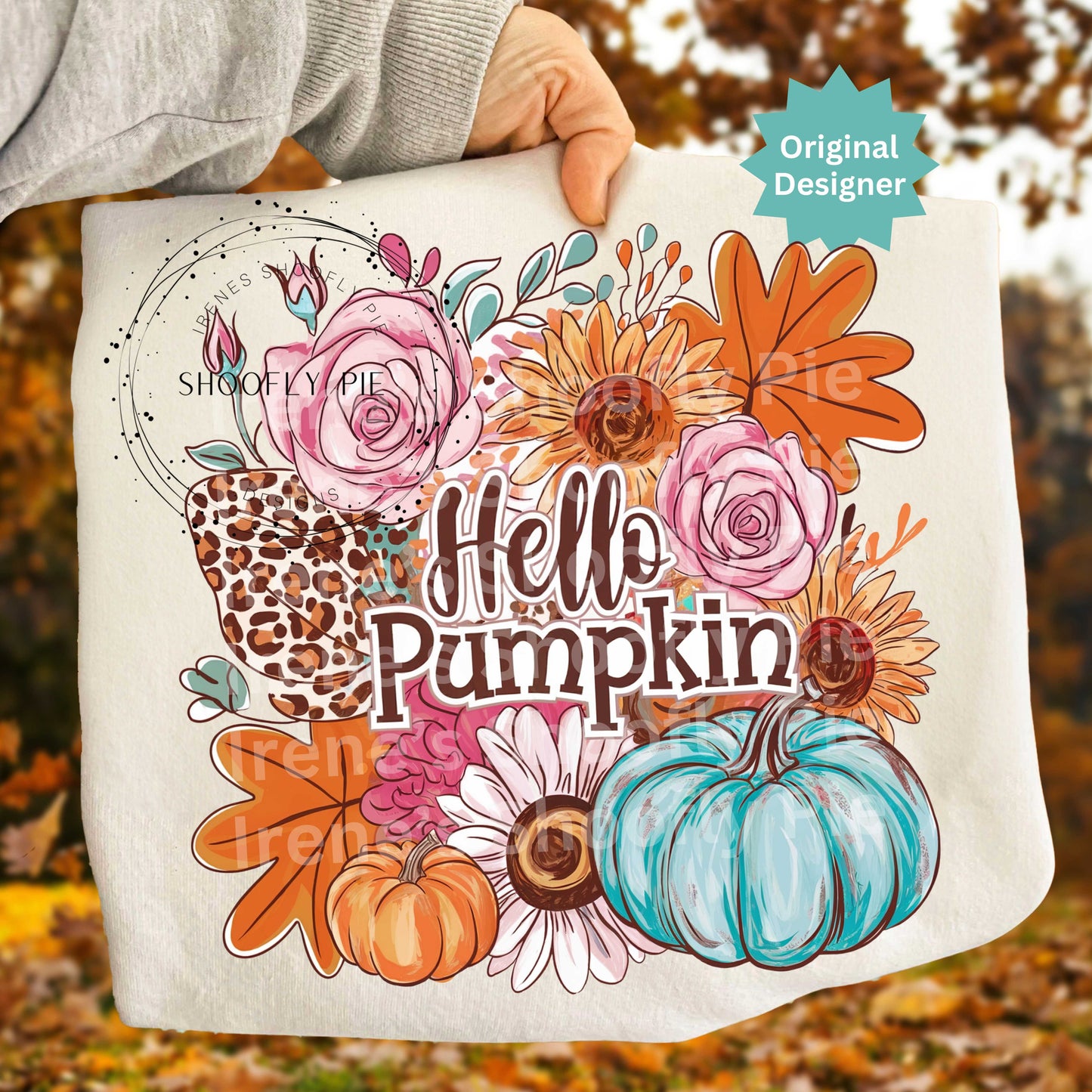 Fall Hello Pumpkin PNG