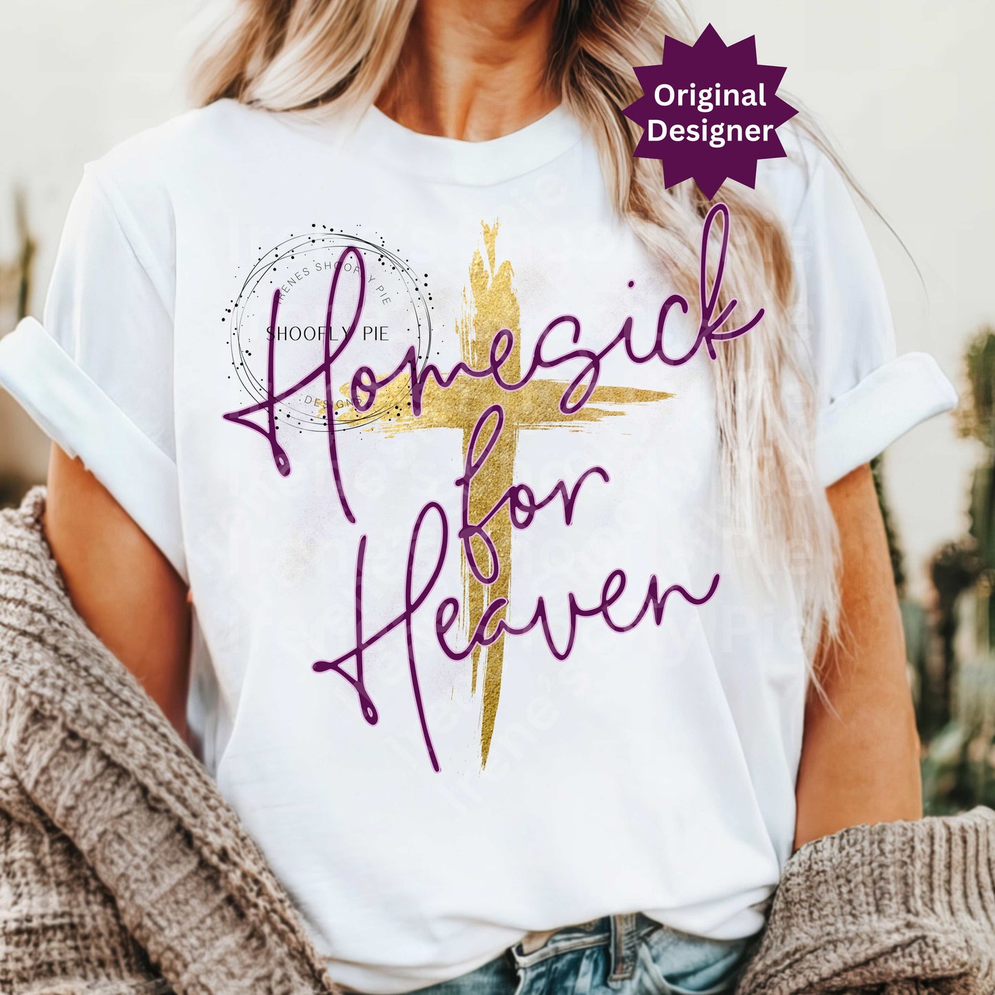 Homesick for Heaven Cross PNG
