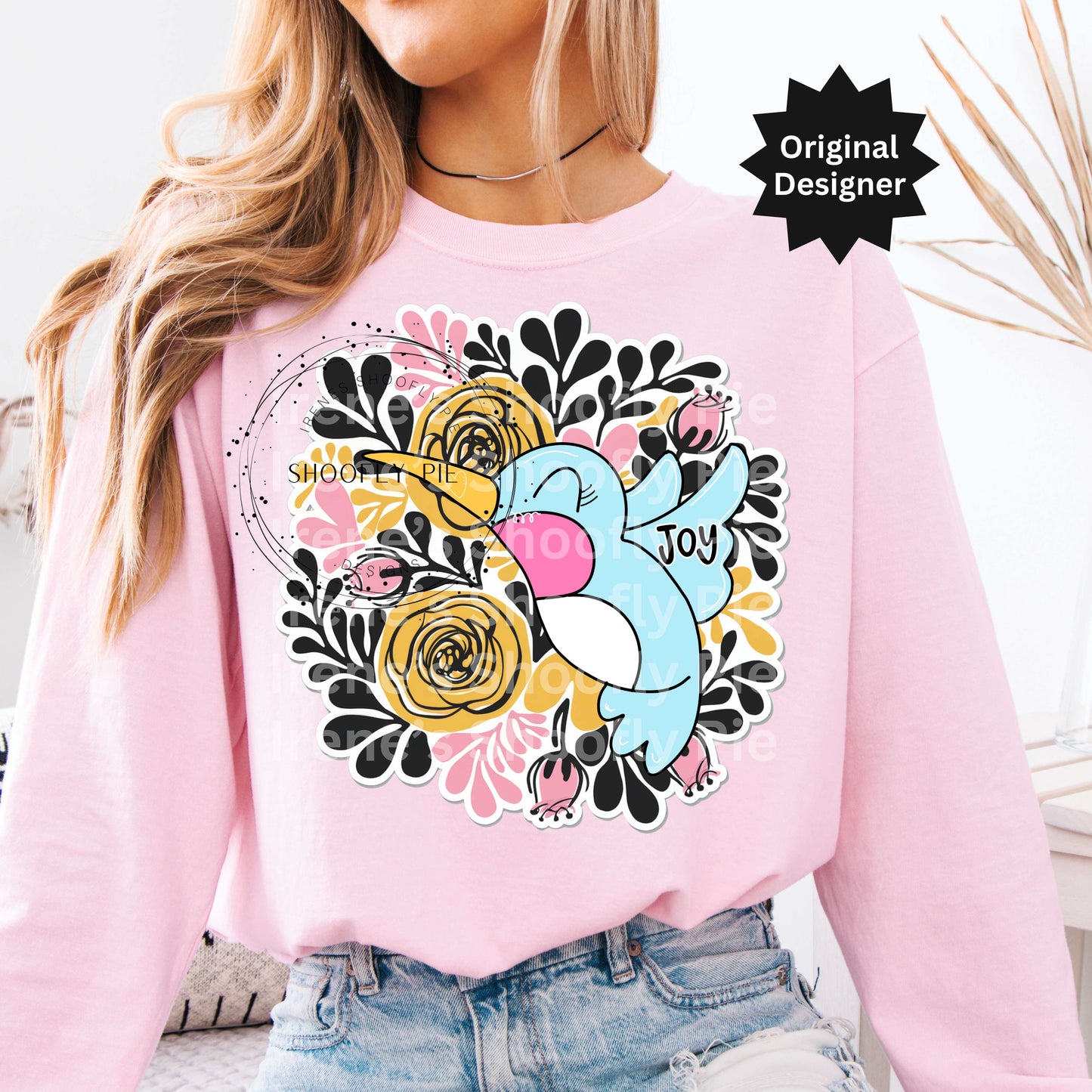 Floral Spring Hummingbird PNG