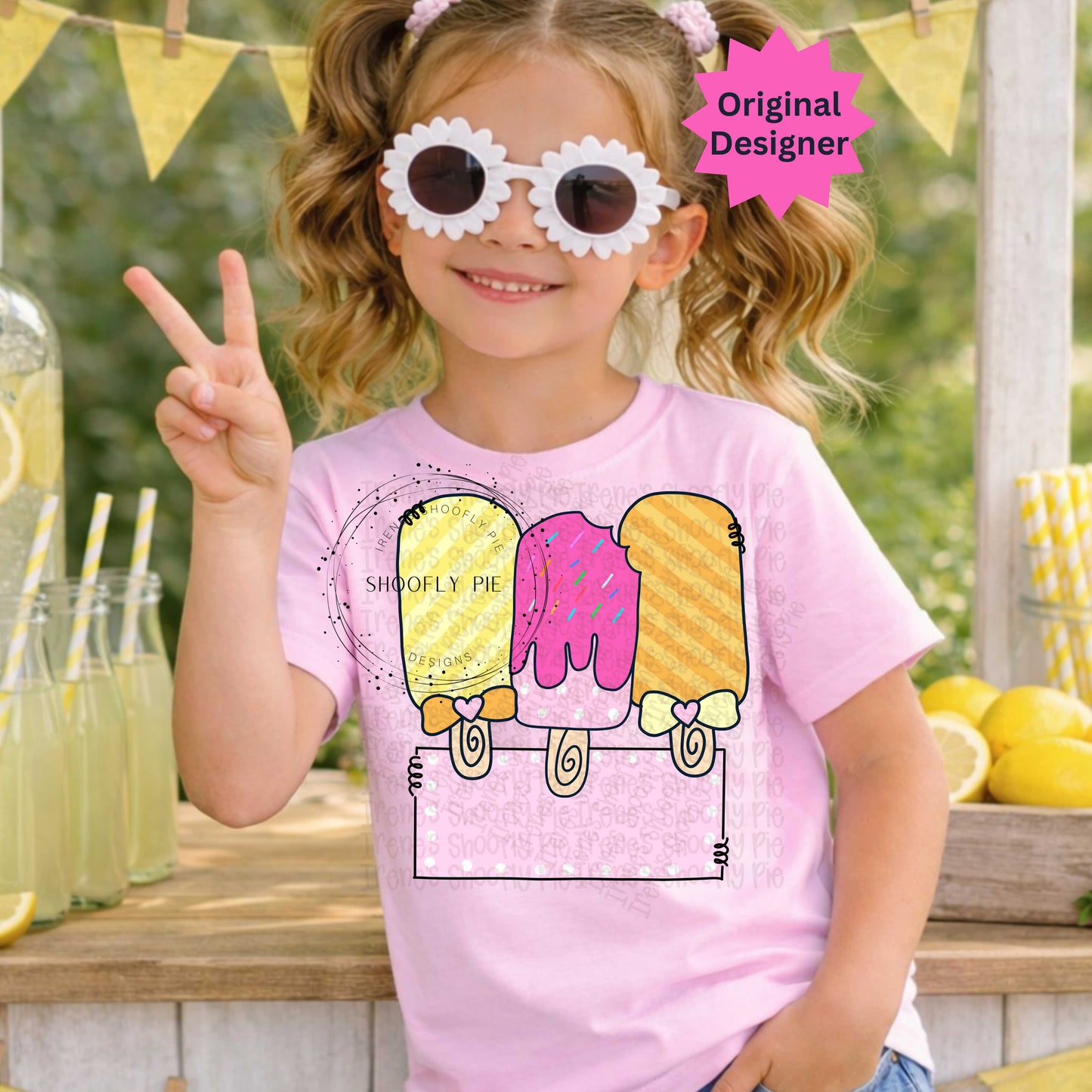 Ice Cream Name Tag for Little Girls PNG