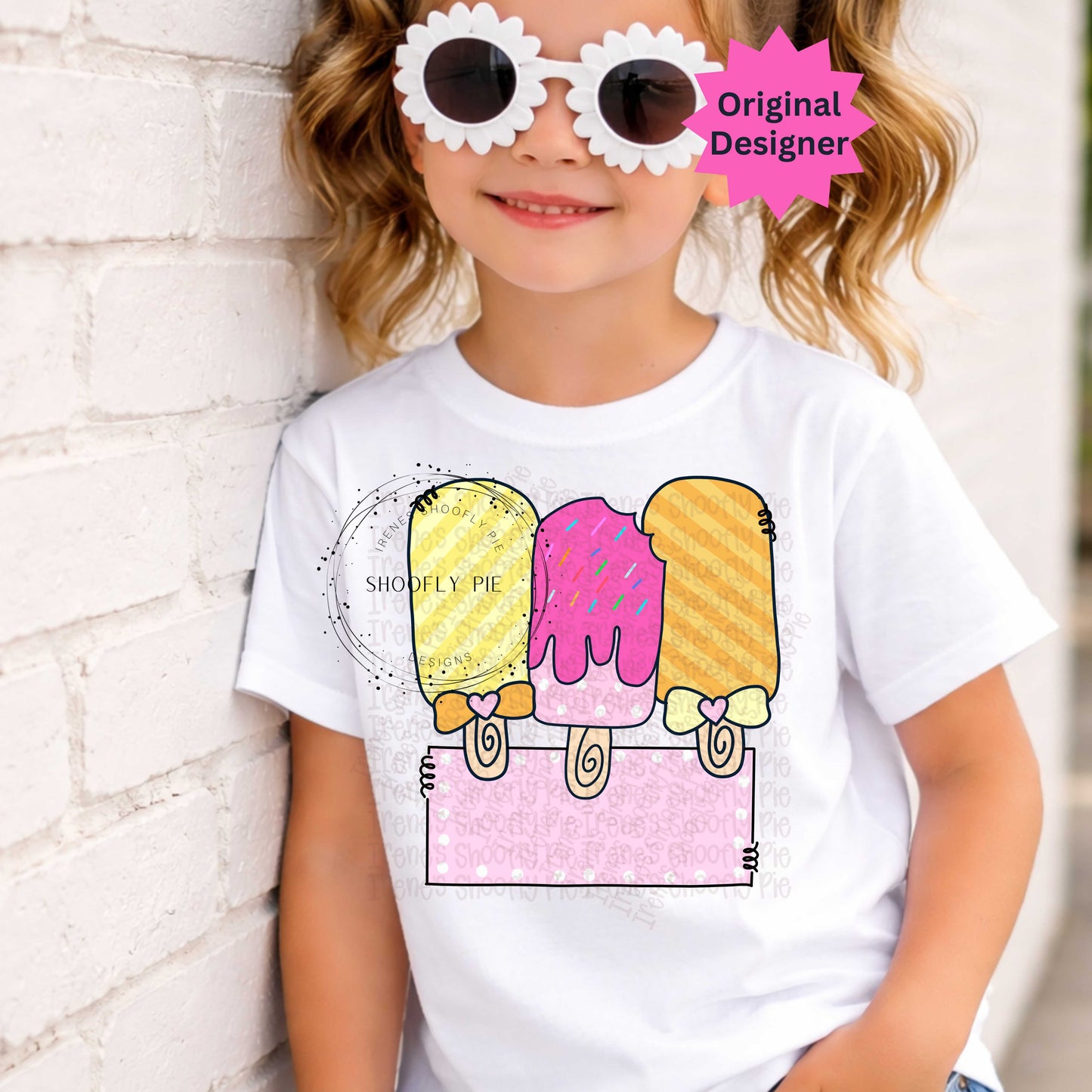 Ice Cream Name Tag for Little Girls PNG