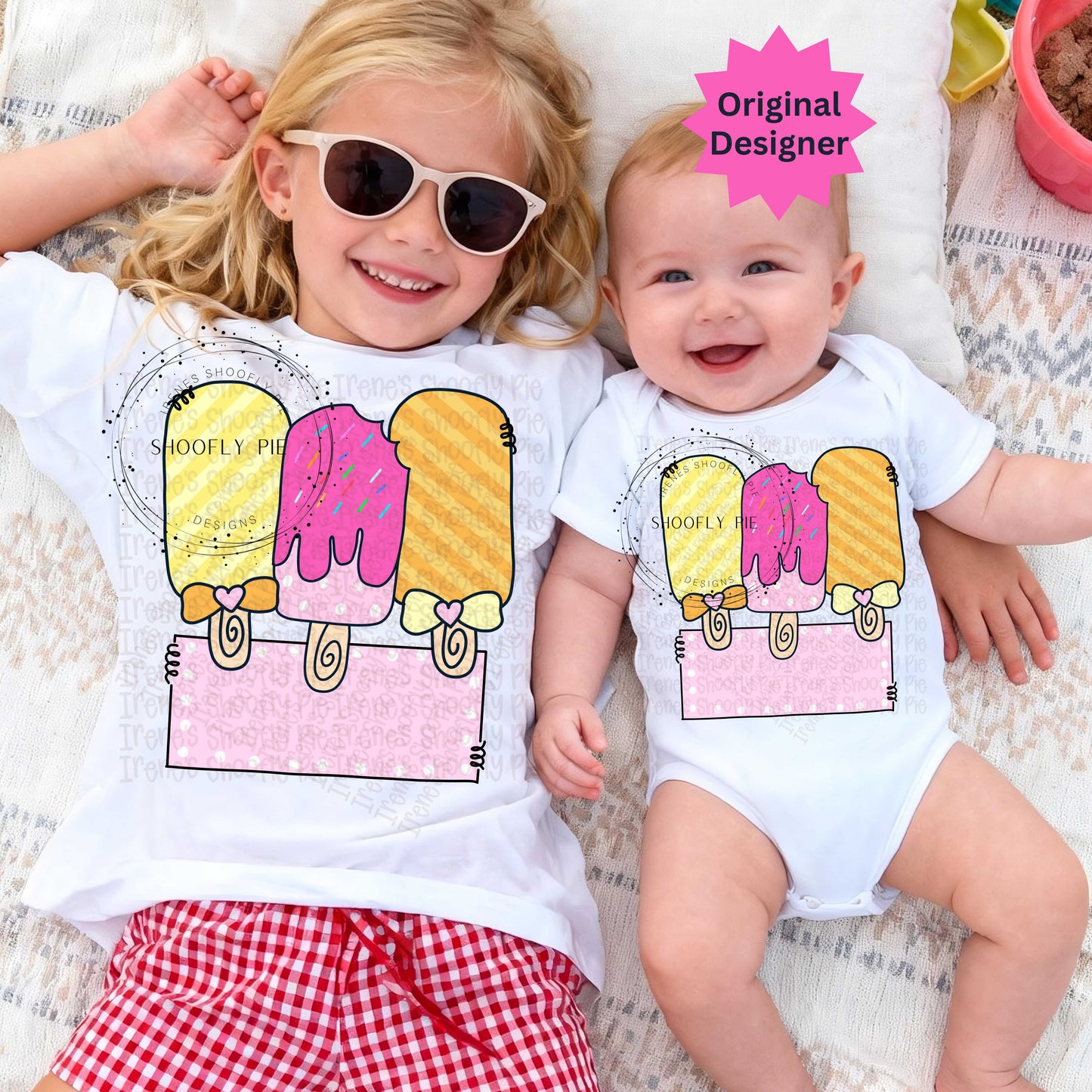 Ice Cream Name Tag for Little Girls PNG