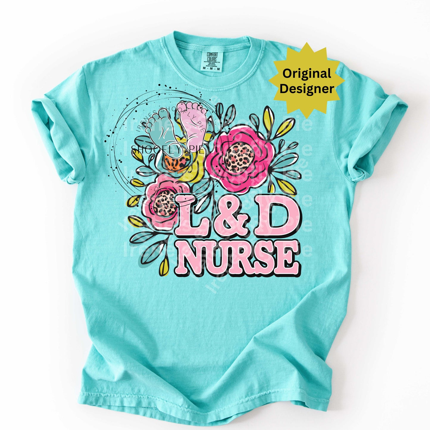 Floral Labor and Delivery Nurse PNG