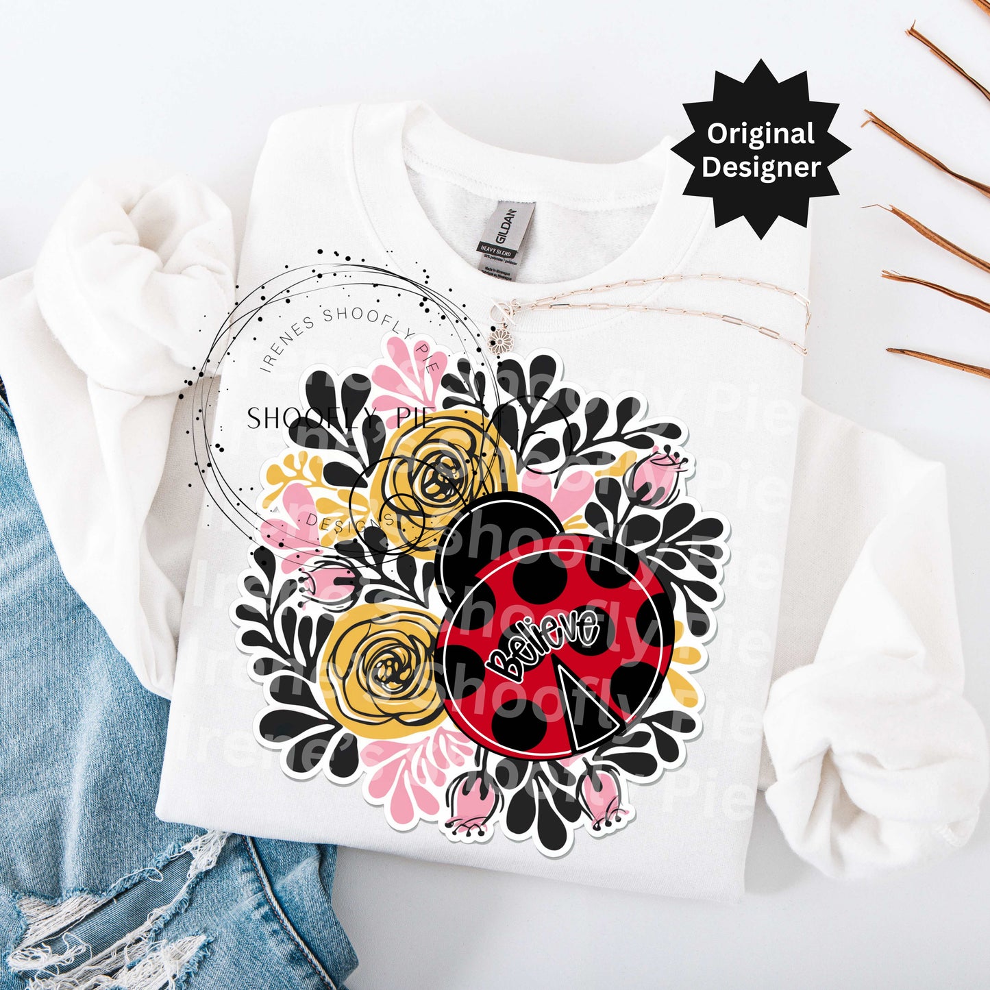 Ladybug Spring T-shirt PNG - Motivational PNG