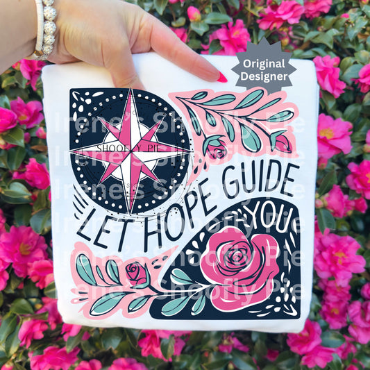 Let Hope Guide You Compass Rose PNG
