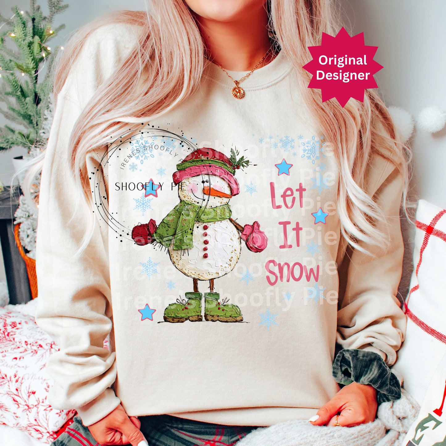 Let It Snow Png, Winter Snowman Png