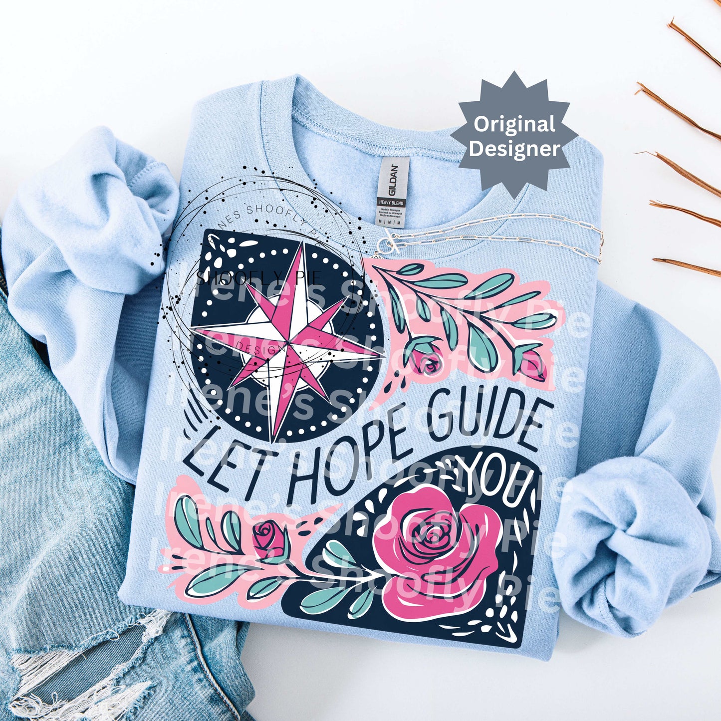 Let Hope Guide You Compass Rose PNG