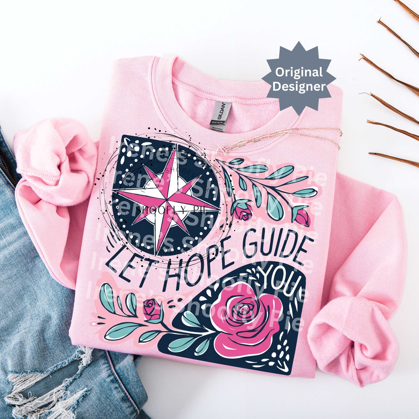 Let Hope Guide You Compass Rose PNG