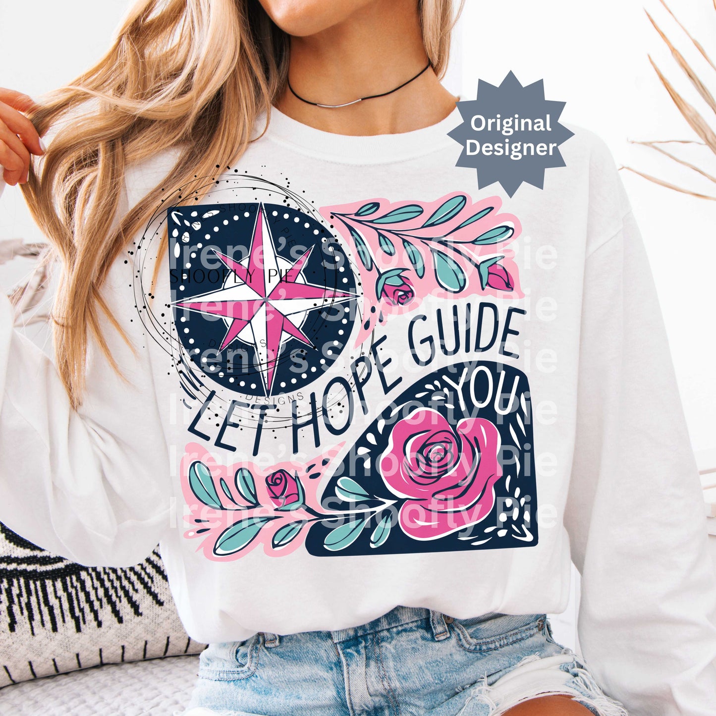 Let Hope Guide You Compass Rose PNG