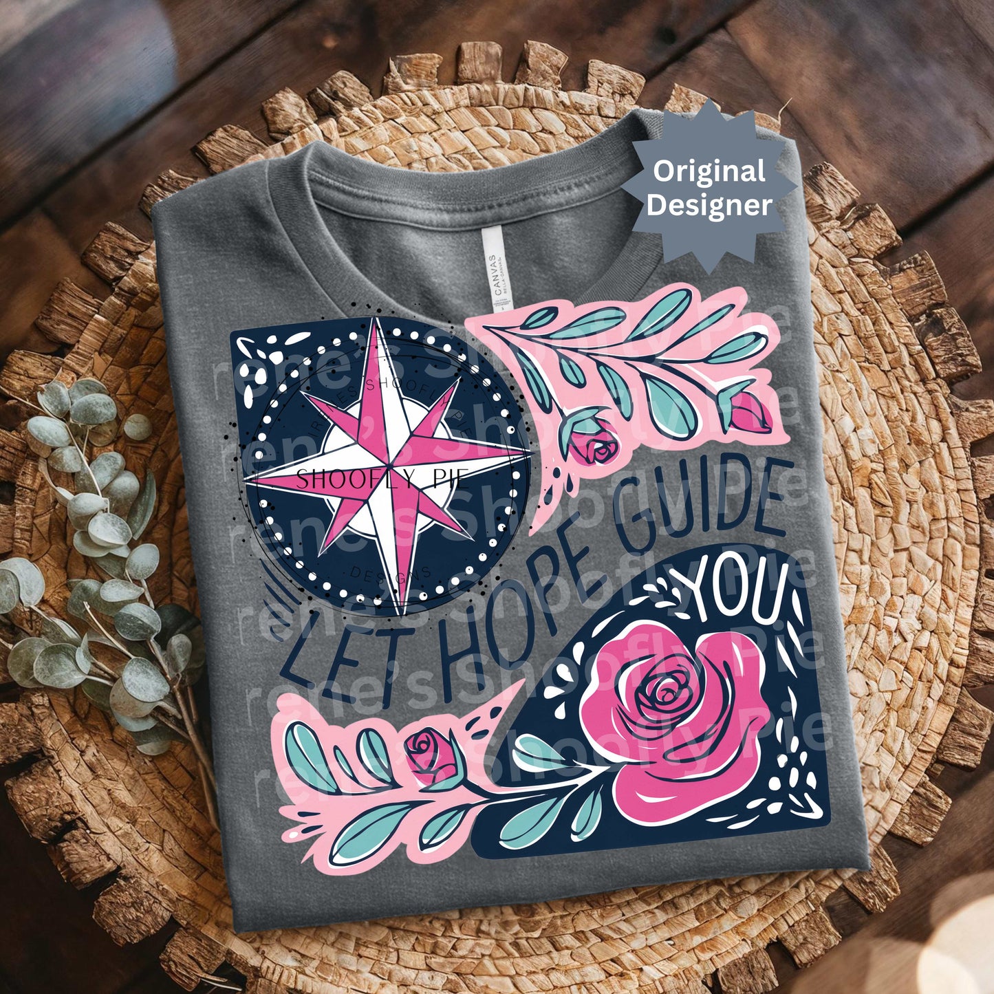 Let Hope Guide You Compass Rose PNG