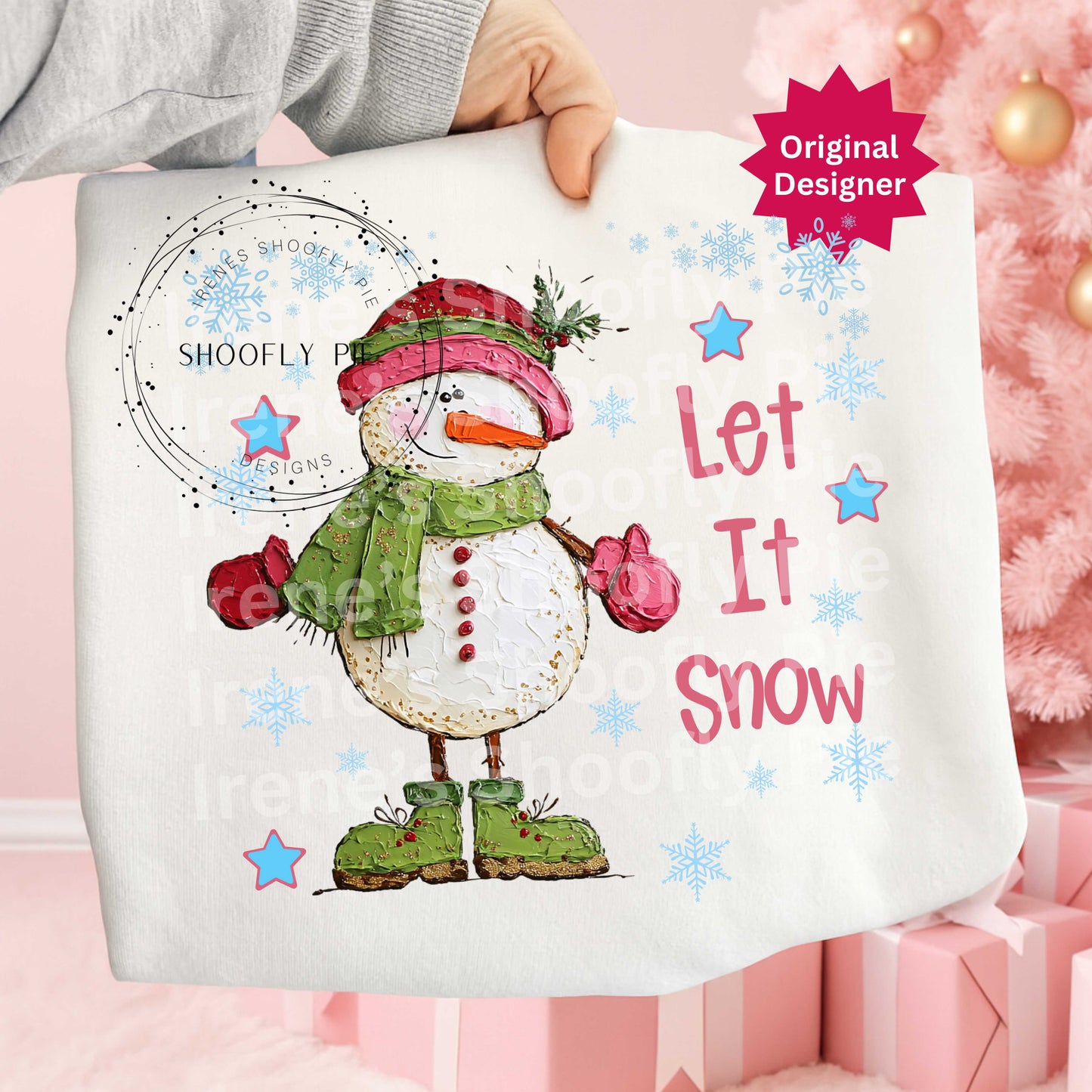Let It Snow Png, Winter Snowman Png