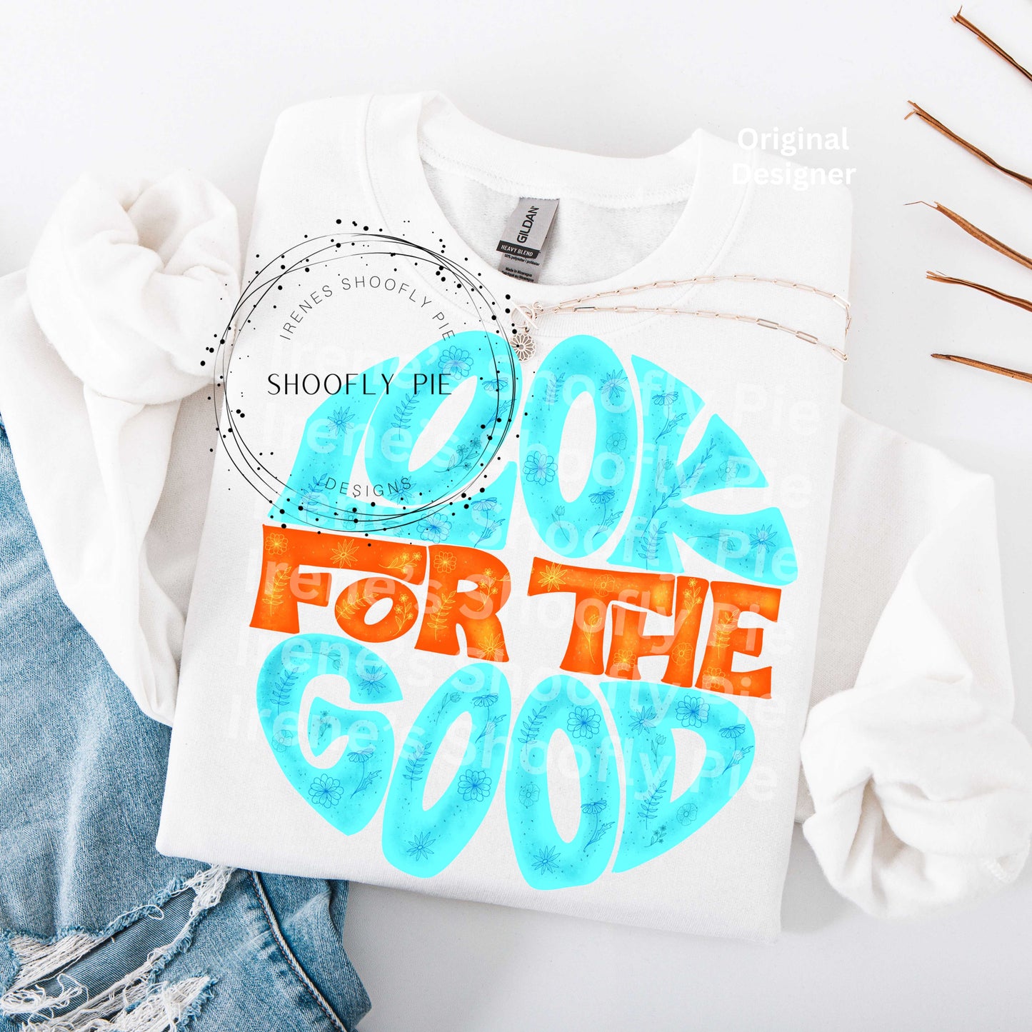 Look For The Good PNG - Motivational Message T-shirt Design PNG