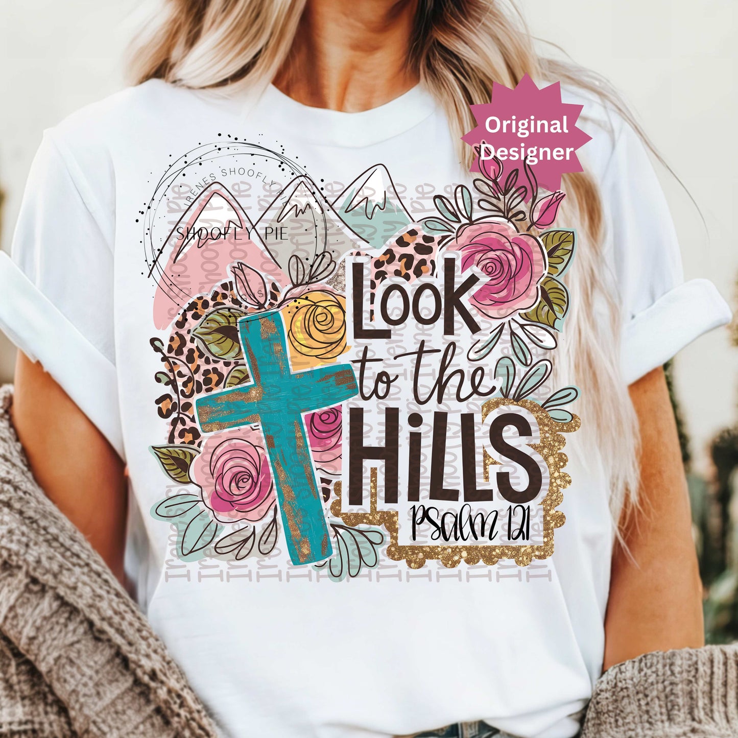 Look to The Hills Christian Bible Verse PNG