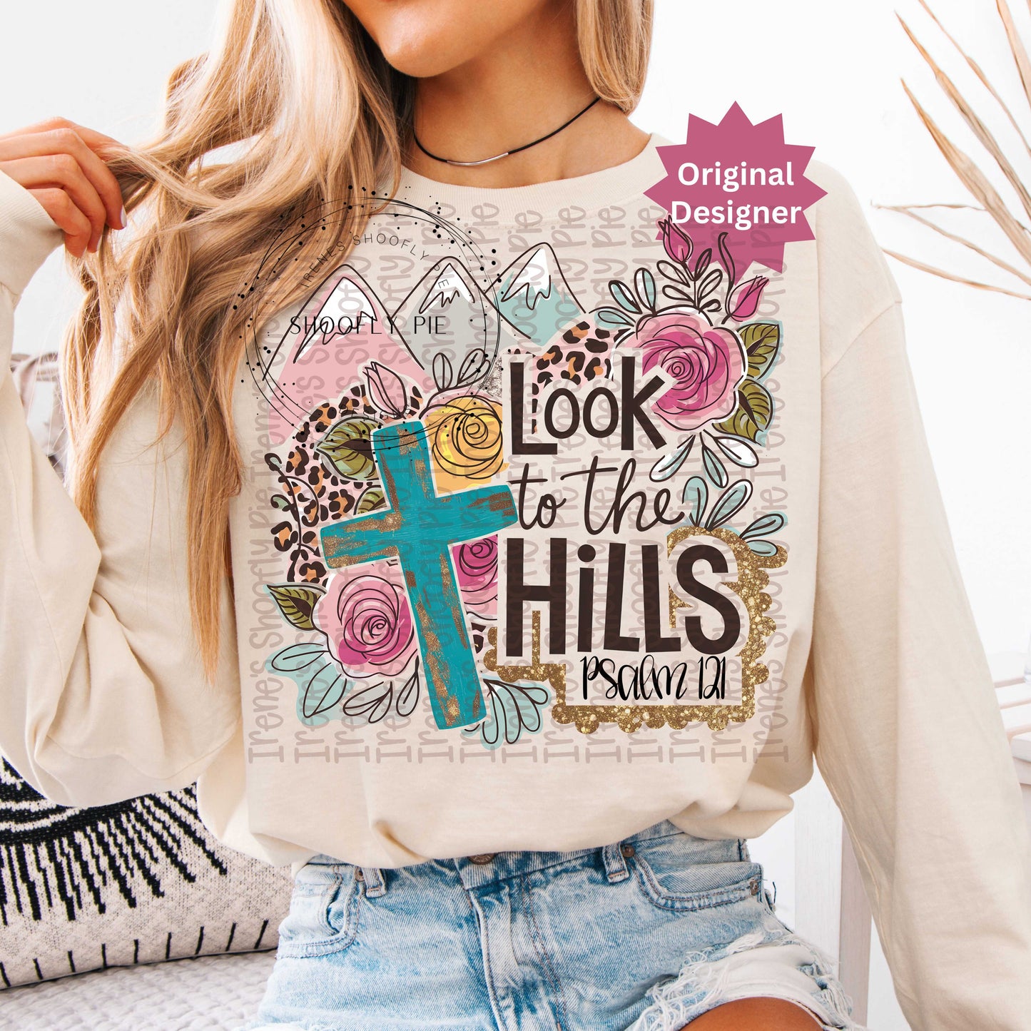 Look to The Hills Christian Bible Verse PNG