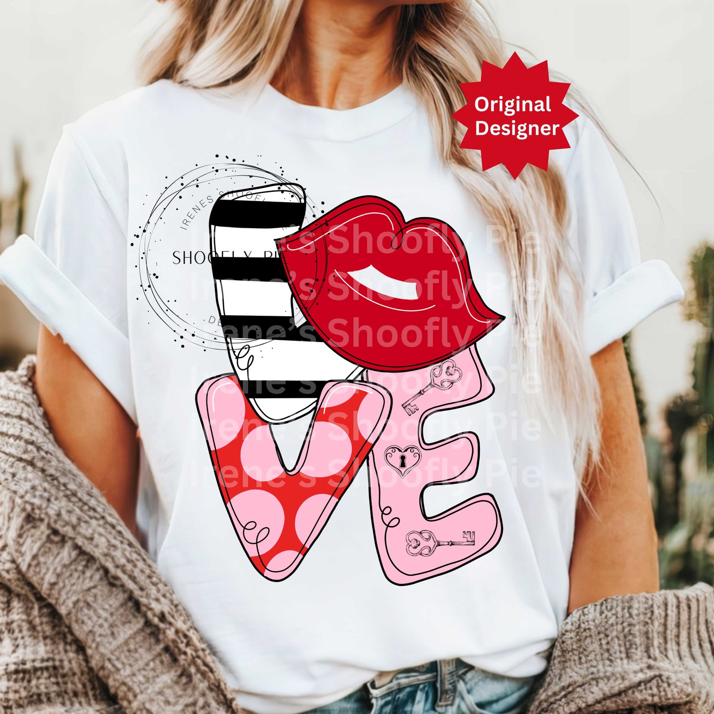 Valentine's Day Love PNG - Love Stack T-shirt Design PNG