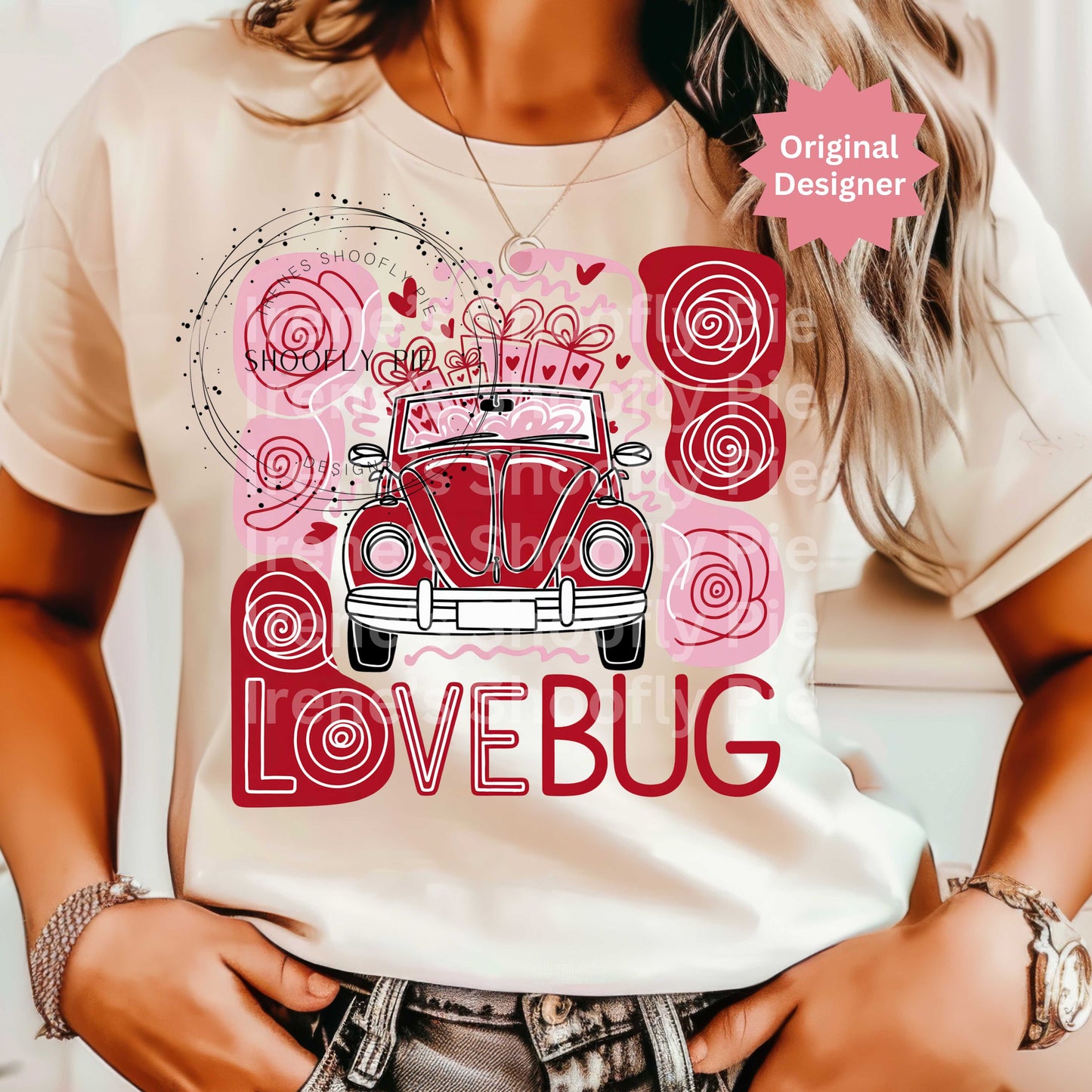 Love Bug Valentine's Day PNG, Preppy Valentine's T-shirt Design