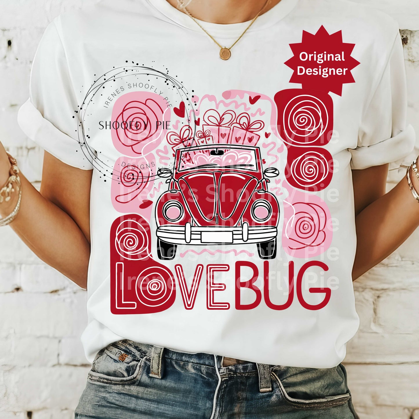 Love Bug Valentine's Day PNG, Preppy Valentine's T-shirt Design