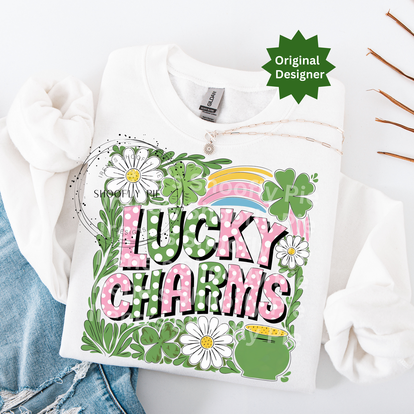 St. Patrick's Day Lucky Charms Design PNG