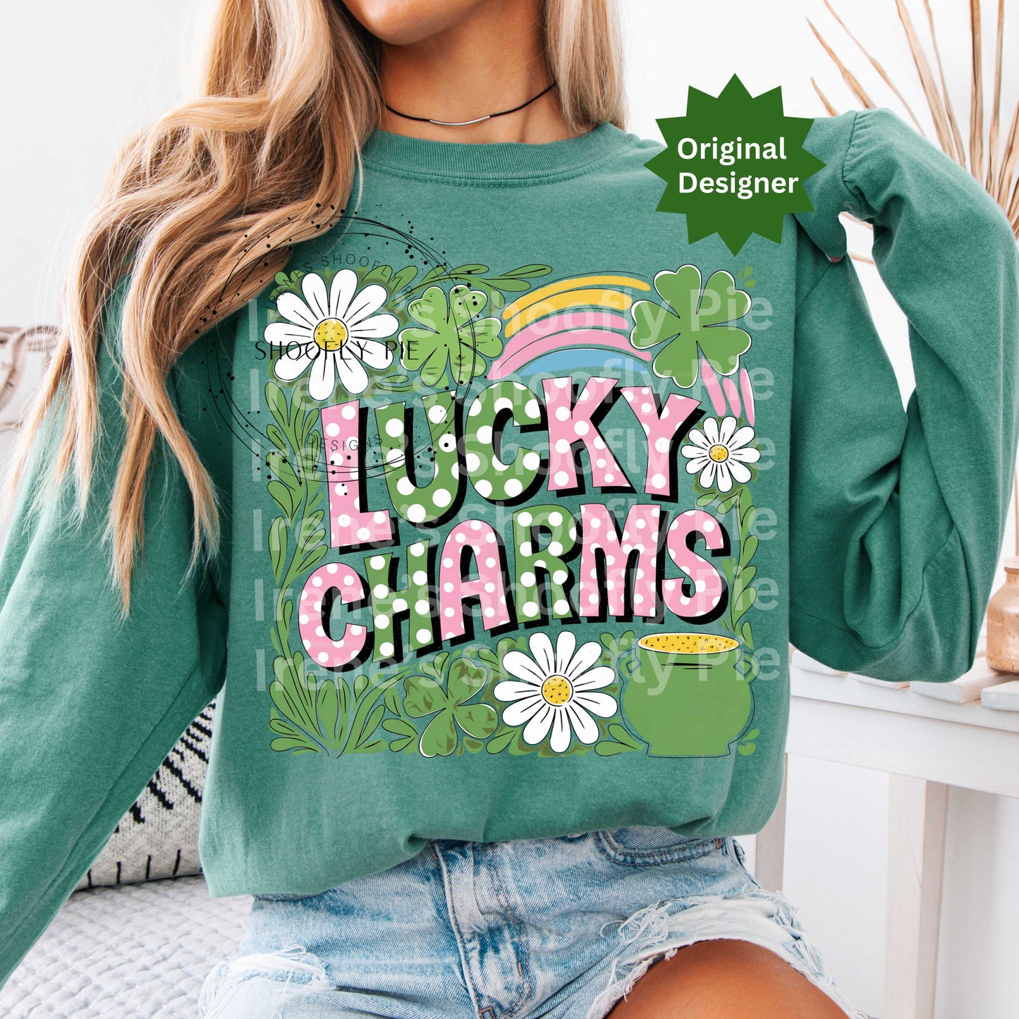 St. Patrick's Day Lucky Charms Design PNG