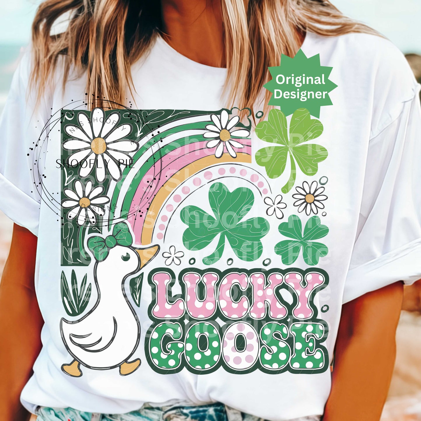 Lucky Goose St. Patrick's Day T-shirt Design PNG