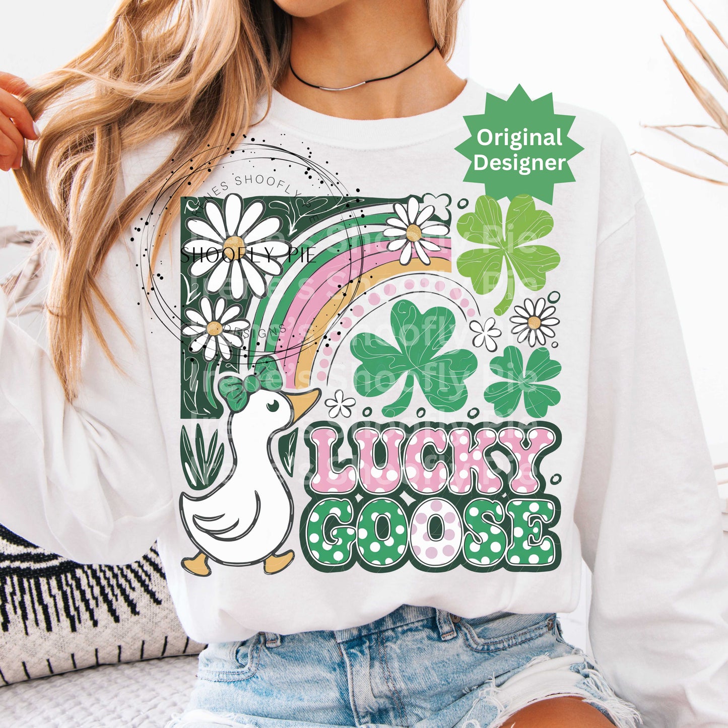 Lucky Goose St. Patrick's Day T-shirt Design PNG