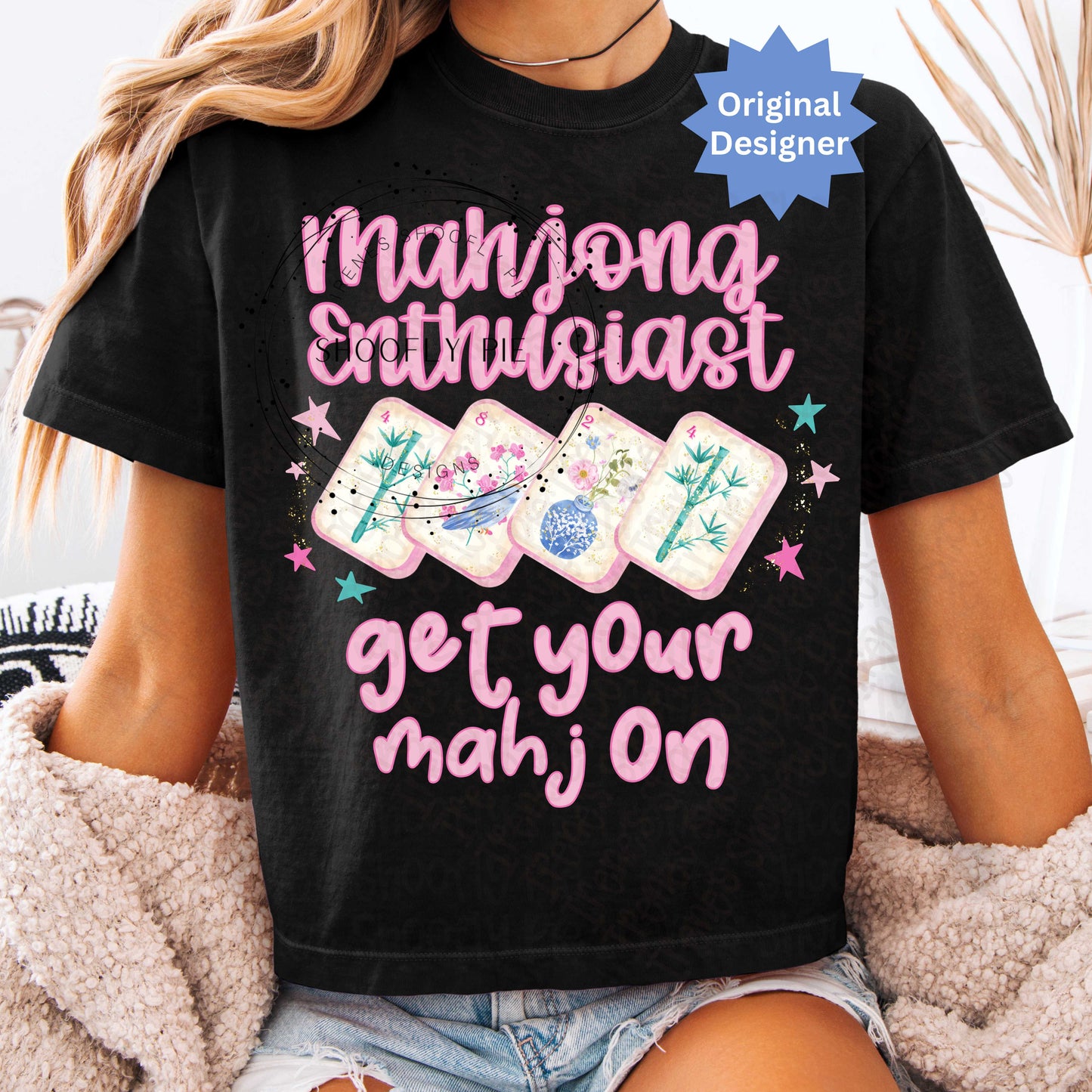 Mahjong Enthusiast T-shirt PNG