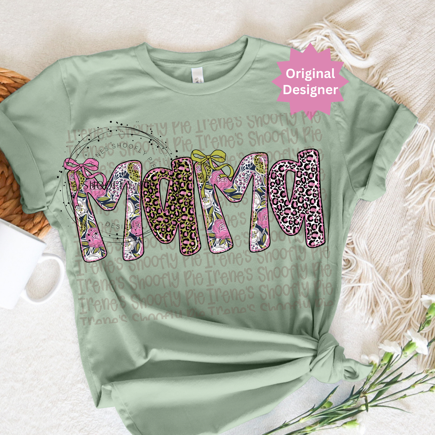 Coquette Floral Mama PNG