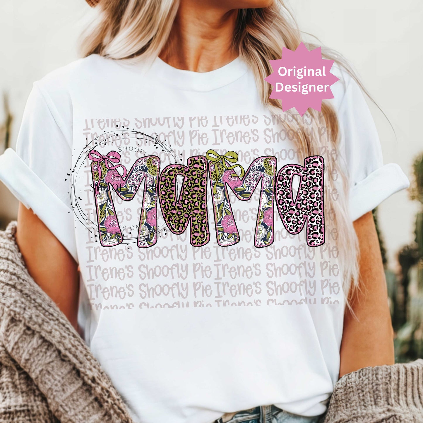 Coquette Floral Mama PNG