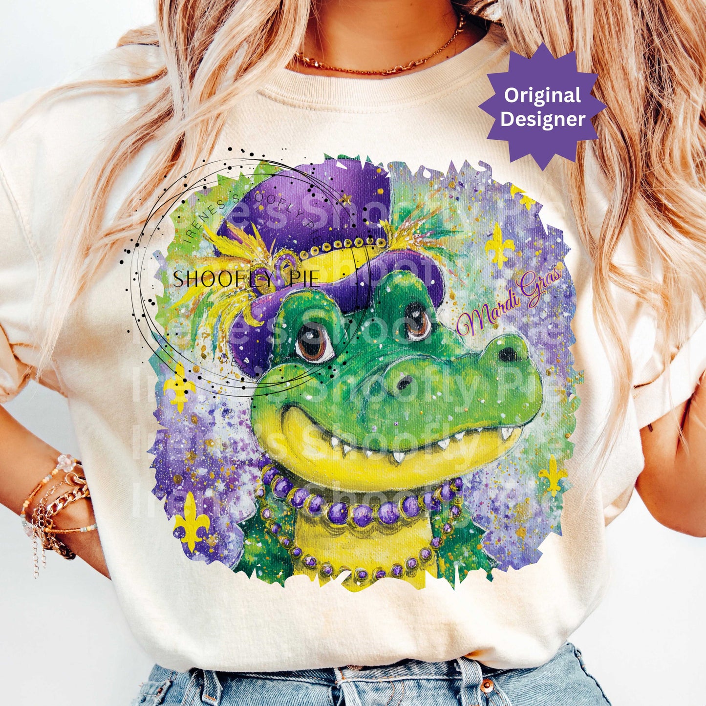 Mardi Gras Alligator PNG