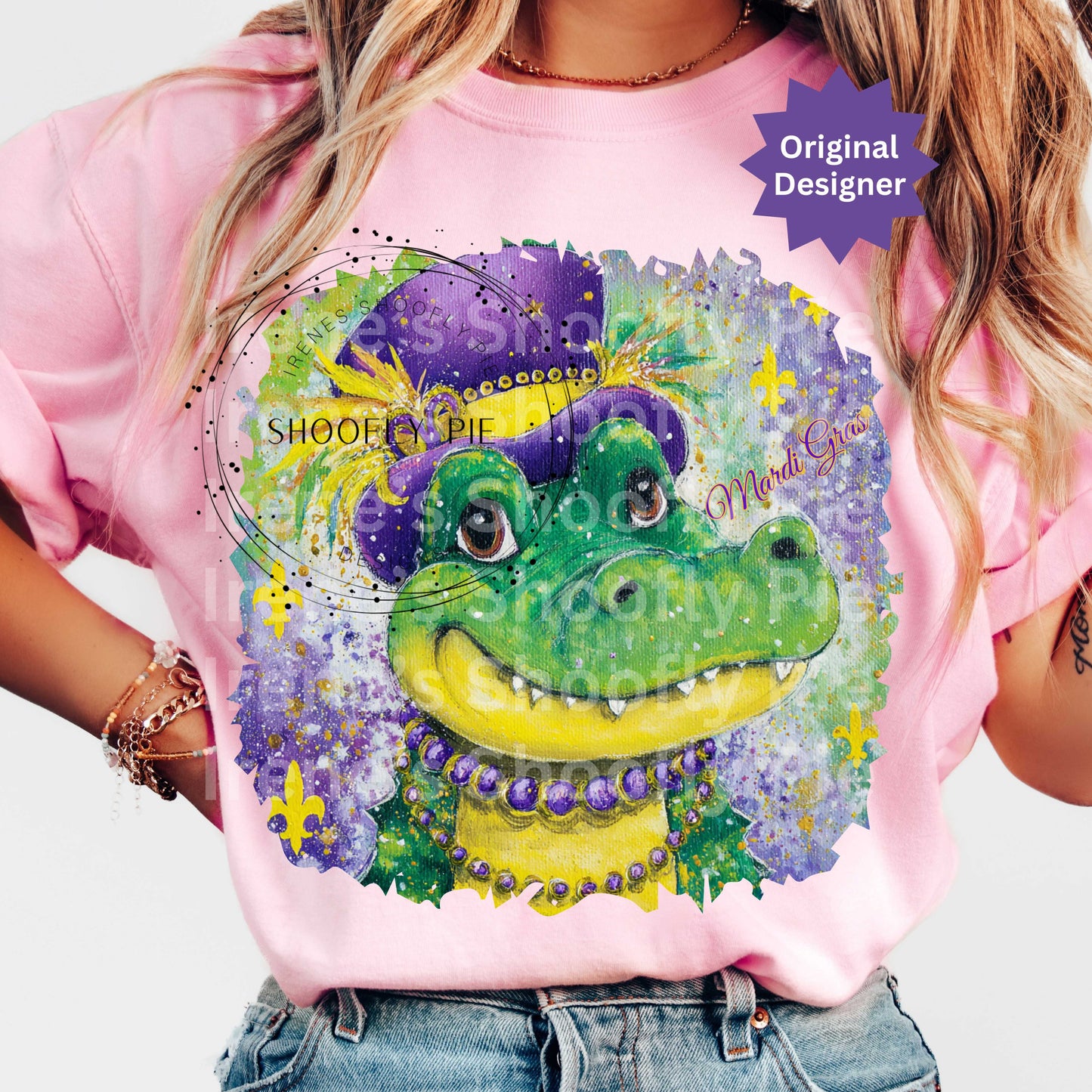 Mardi Gras Alligator PNG