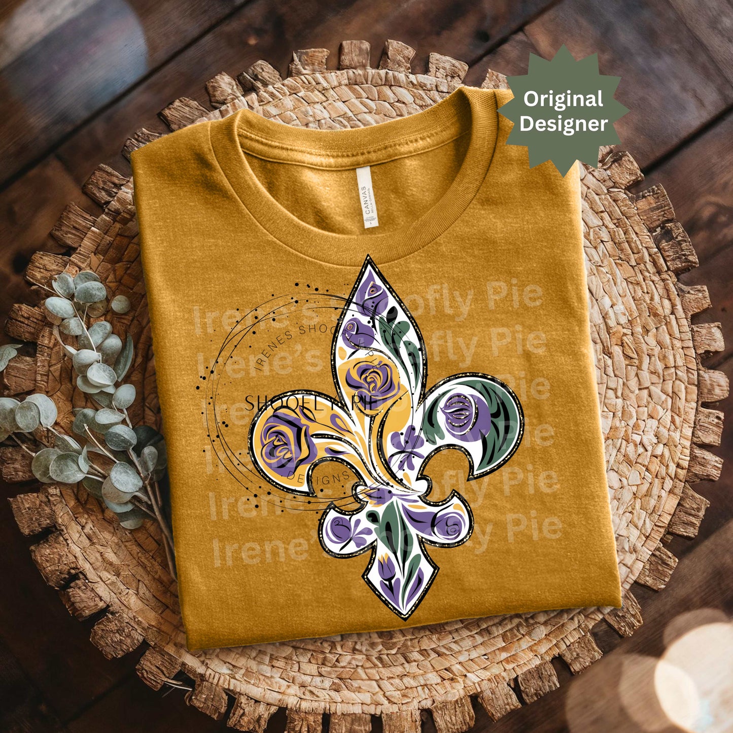 Mardi Gras Fleur de Lis T-shirt PNG Design