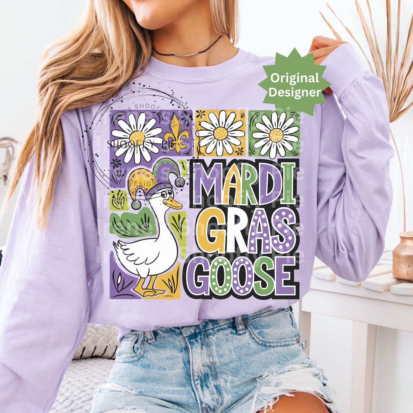 Mardi Gras Goose T-shirt PNG
