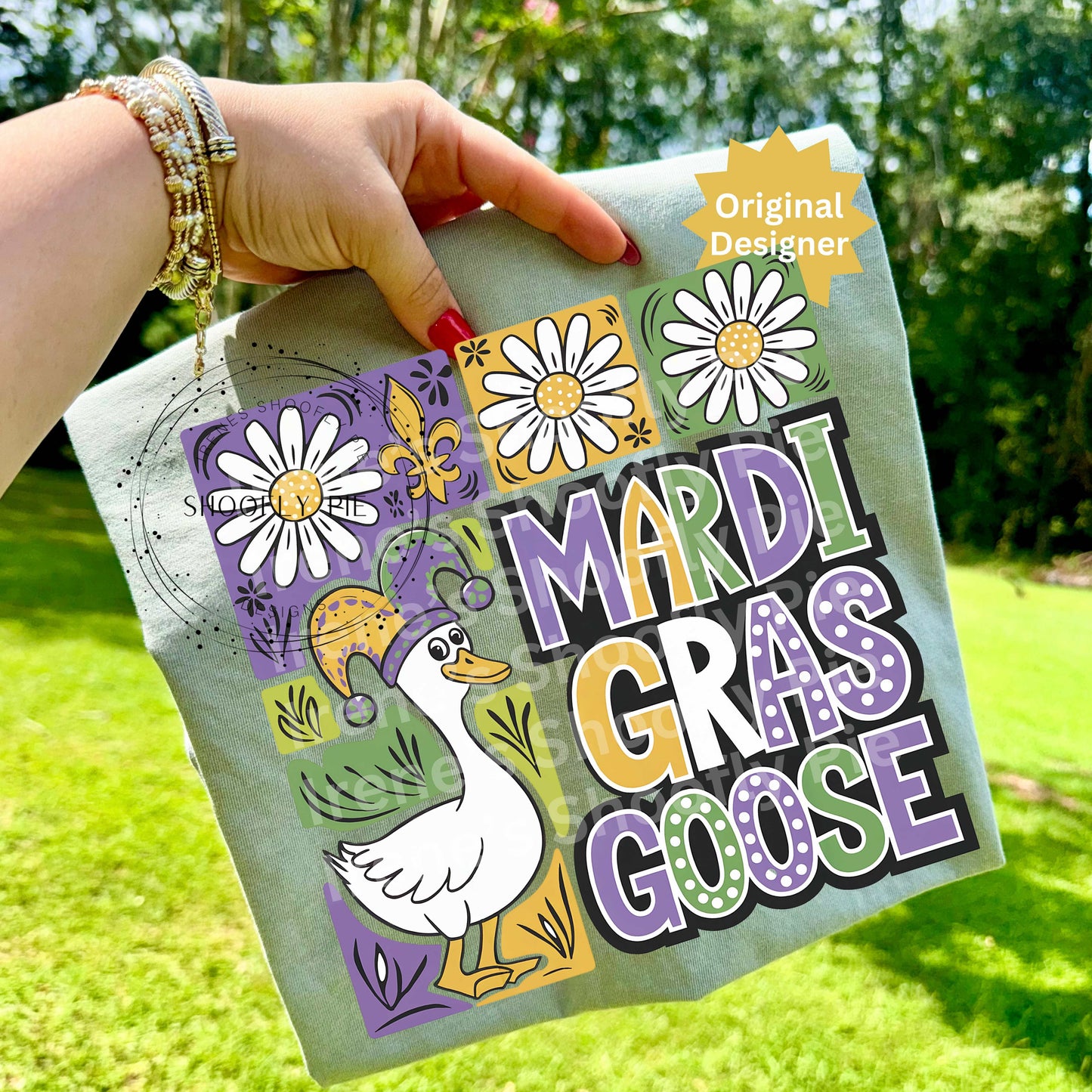 Mardi Gras Goose T-shirt PNG