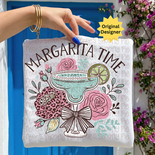 Preppy Floral Margarita Time PNG