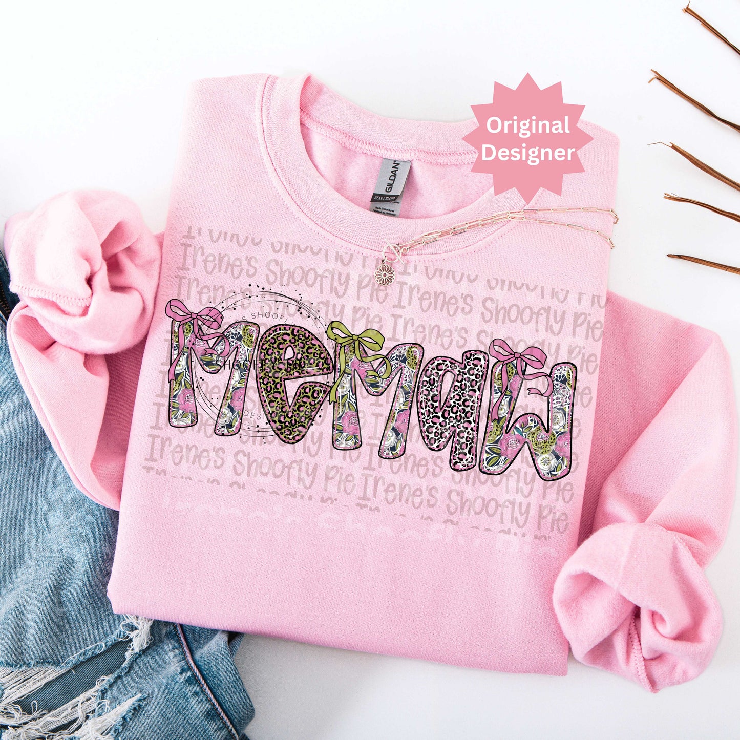 Coquette Floral Memaw PNG