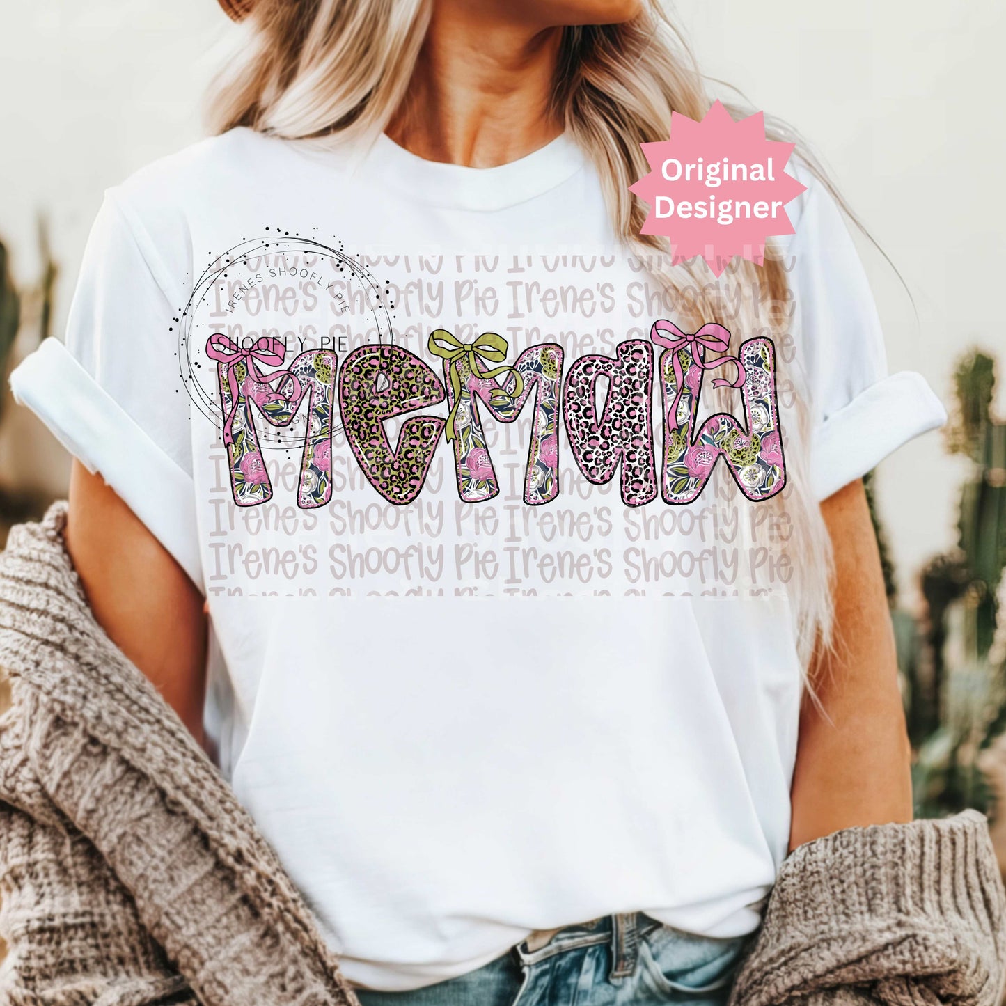 Coquette Floral Memaw PNG