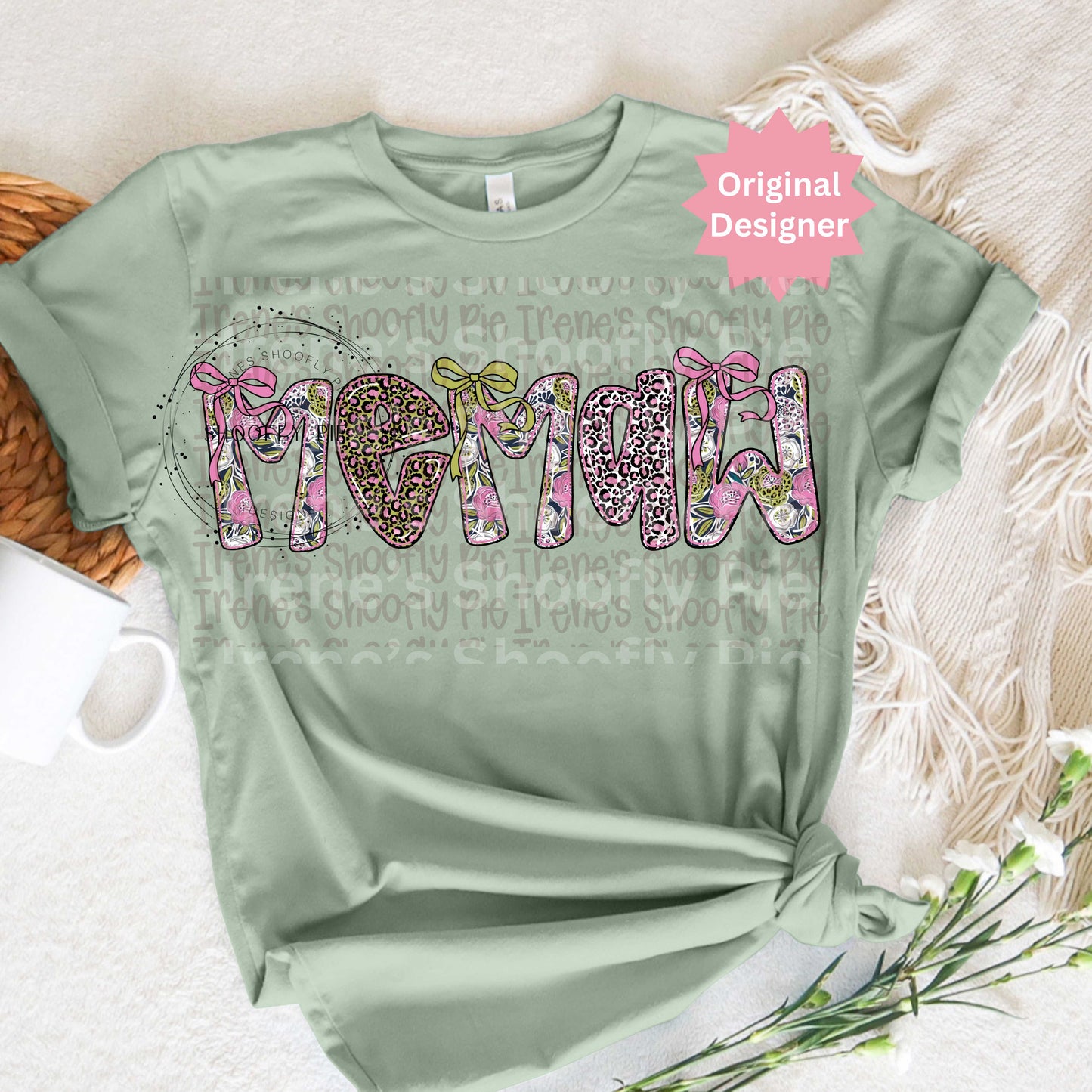 Coquette Floral Memaw PNG