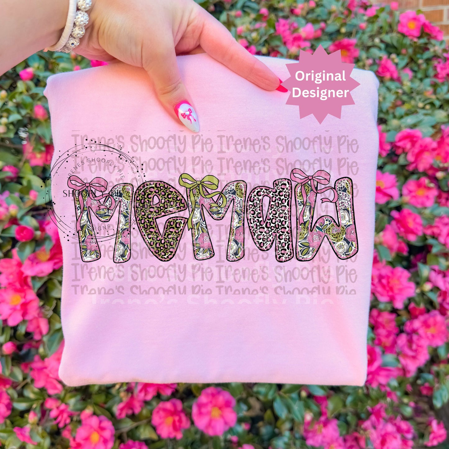 Coquette Floral Memaw PNG