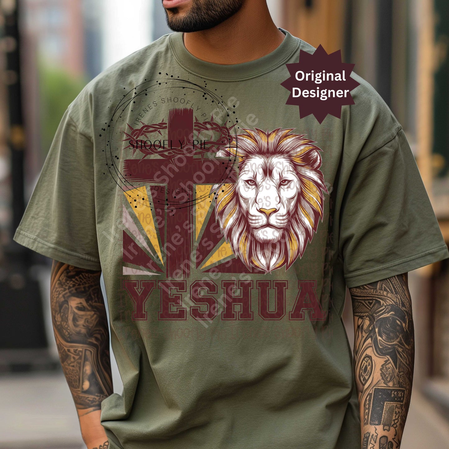 Men's Christian Yeshua Lion PNG