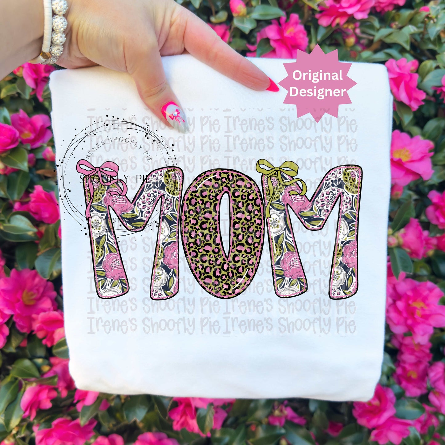 Coquette Floral Mom PNG