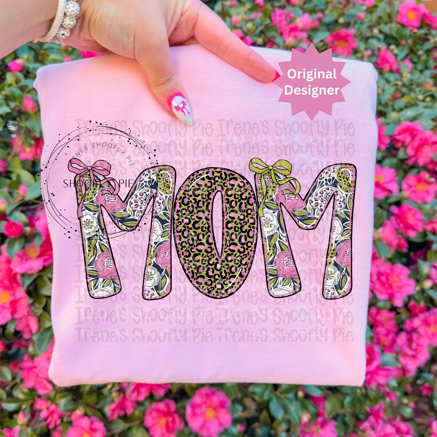 Coquette Floral Mom PNG