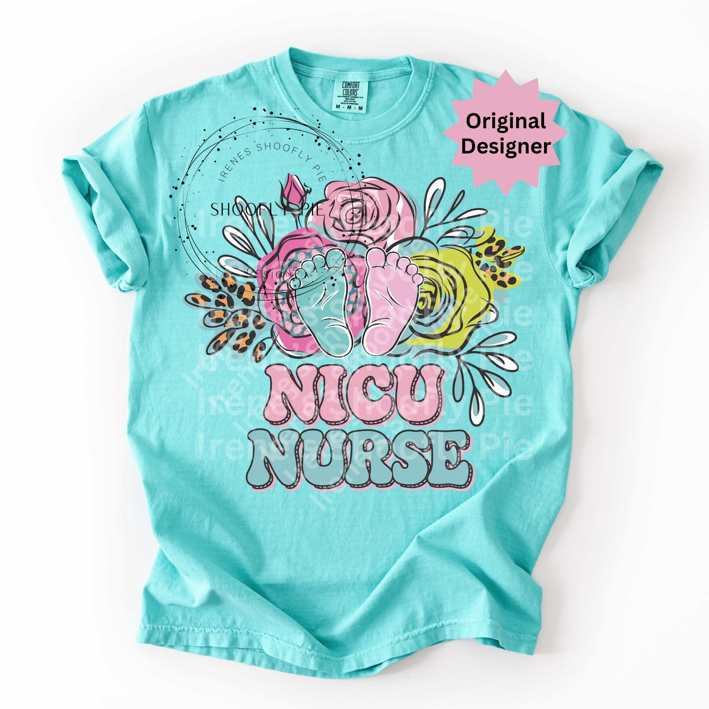 Floral NICU Nurse PNG