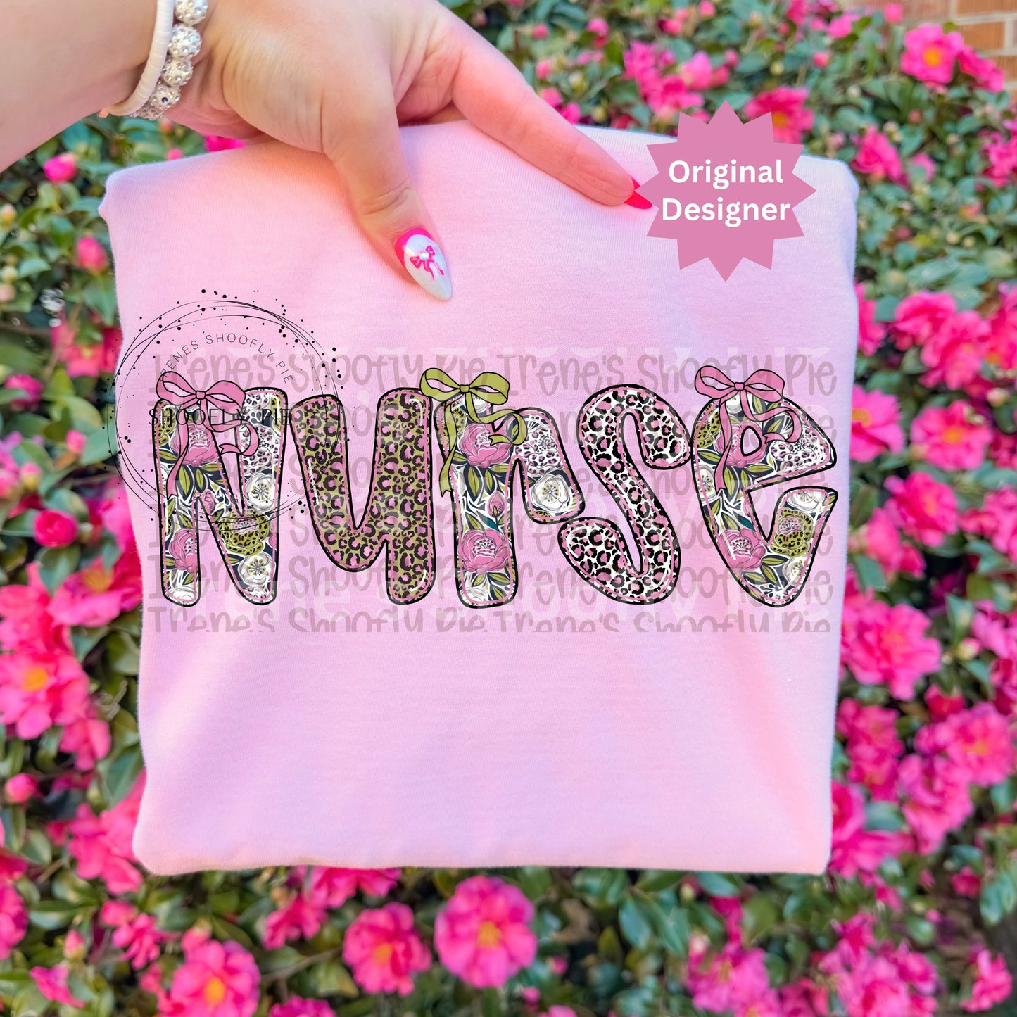 Coquette Floral Nurse PNG