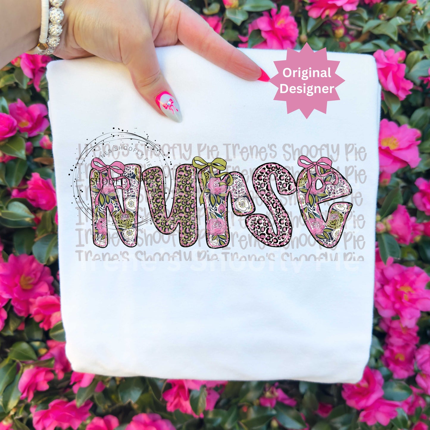 Coquette Floral Nurse PNG