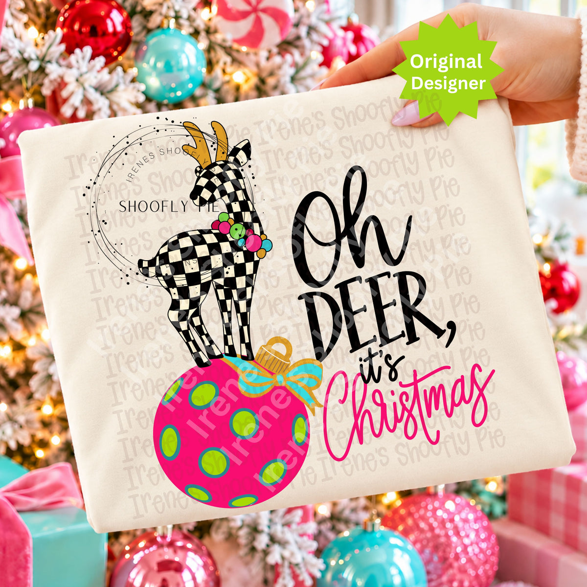 Oh Deer It's Christmas PNG
