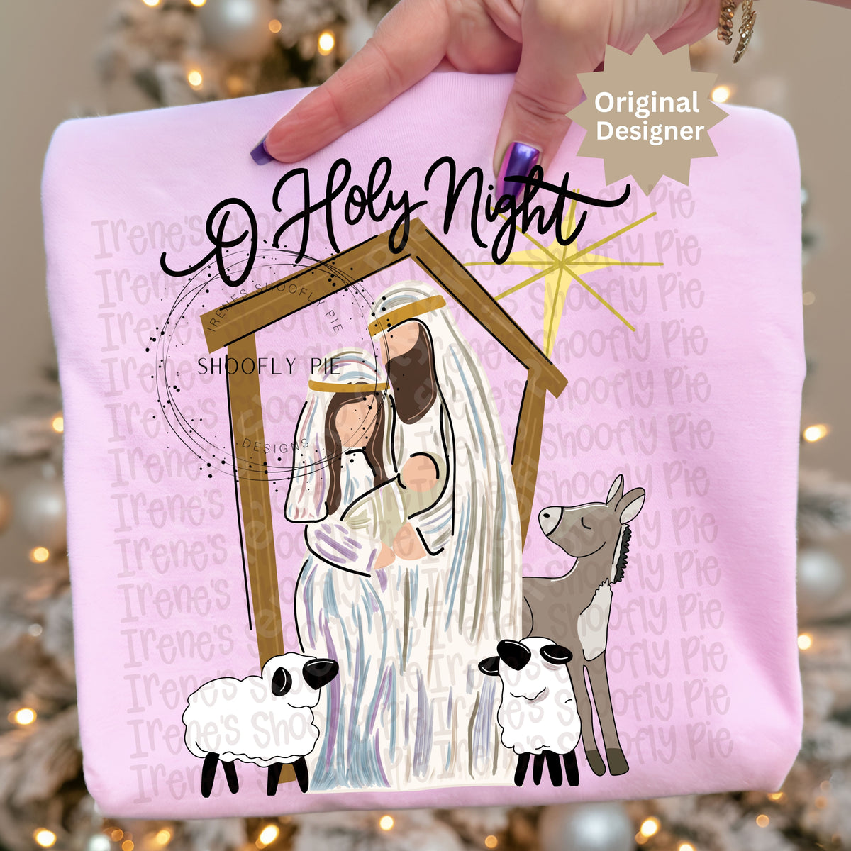 Christian Oh Holy Night Nativity Christmas PNG