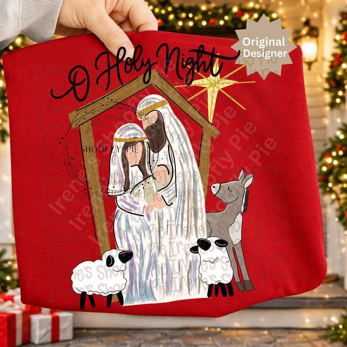 Christian Oh Holy Night Nativity Christmas PNG