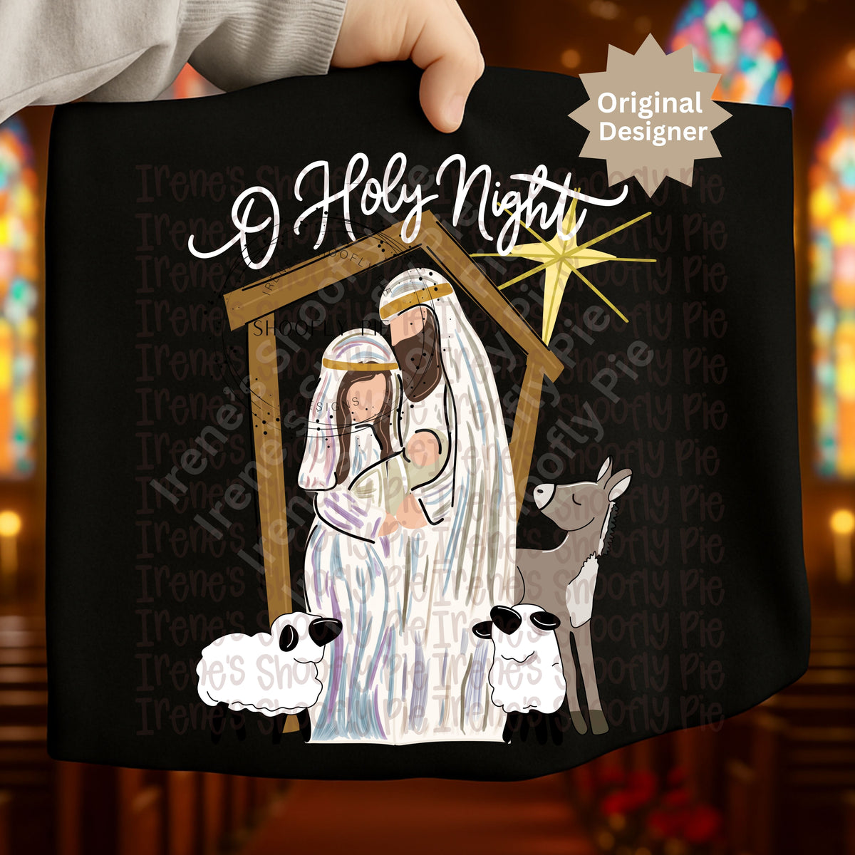 Christian Oh Holy Night Nativity Christmas PNG