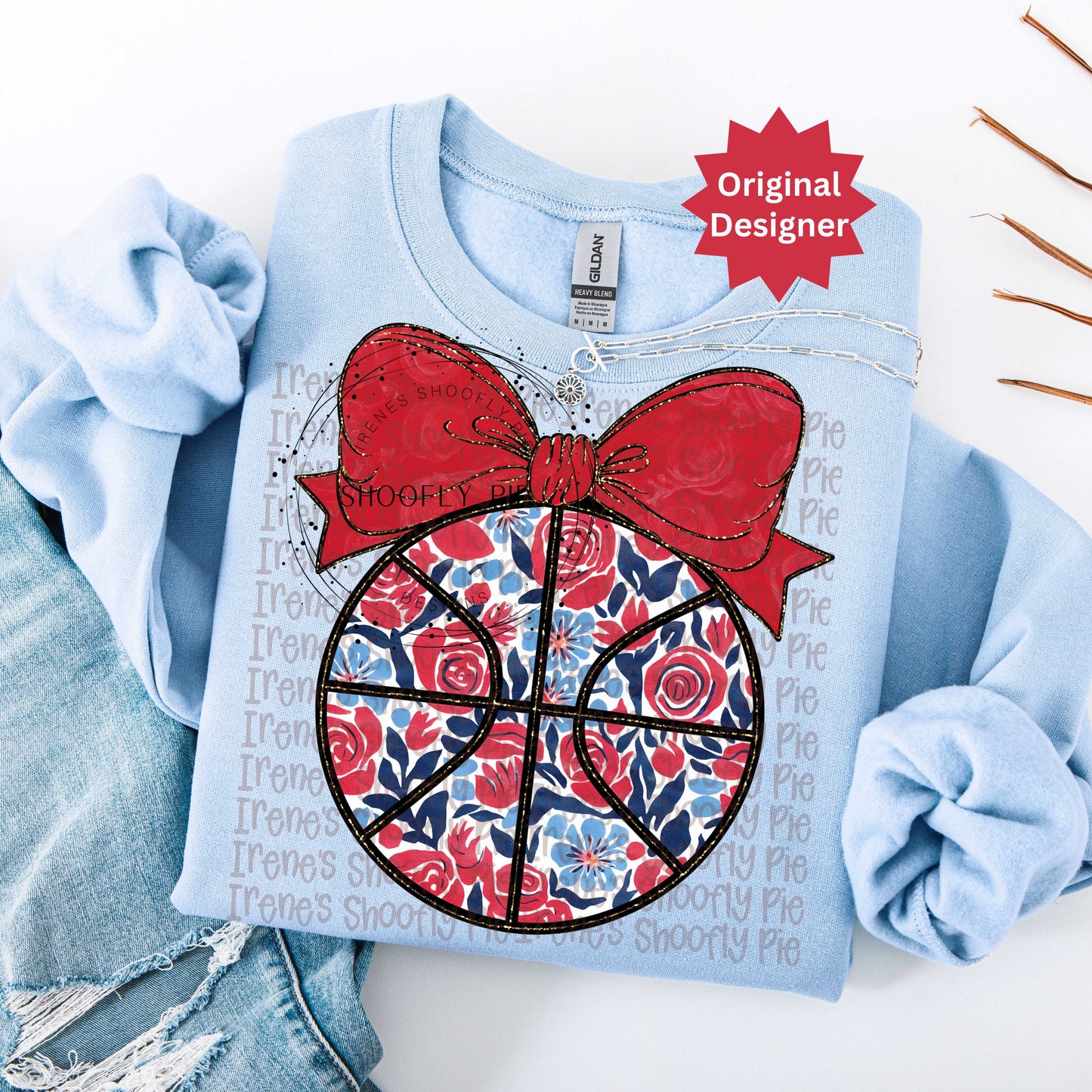 Basketball Red and Blue PNG - Game Day Basketball PNG